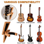Load image into Gallery viewer, Guitar Holder Wall Mount Ash Wood Guitar Hanger Hook Stand Rack Hardwood Beige