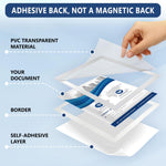 Load image into Gallery viewer, 12 Pack Magnetic Sign Holder 8.5 x 11 inch with Adhesive Back White Magnetics Poster Frame Magnetic Paper Holder Reusable Adhesive Frames Magnet Frame for Wall Windows Magnet Document Holders