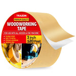 Load image into Gallery viewer, Double Sided Woodworking Tape 3 Inch x 120 Ft Wood Crafter Sticky Tool Two Side Adhesive for Router Templates Removable & Residue Free