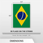 Load image into Gallery viewer, G128 Brazil Brazilian Bunting Banner Flag 8.2 x 5.5 Inch, Full String 33 Feet Printed 150D Polyester, Decorations For Bar, School, Festival Events Celebration