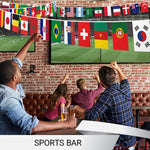 Load image into Gallery viewer, G128 2022 World Cup Bunting Banner Flag 11 x 7.5 Inch, Full String 40 Feet LiteWeave Pro Series Printed 150D Poly String Flag Decor for Fan Club Party, Soccer Events, World Cup Fan Celebration