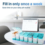Load image into Gallery viewer, Extra Large Weekly Pill Organizer 2 Times a Day XL Pill Case Am Pm Big Pill