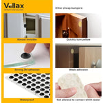 Load image into Gallery viewer, Cabinet Door Bumpers 128 Pcs Black Self Adhesive Pads Cabinet Stoppers Rubber Bumpers for Drawers Cupboards Cutting Boards Glass Tops Picture Frames Kitchen Furniture (Hemispherical)