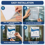 Load image into Gallery viewer, 12 Pack Magnetic Sign Holder 8.5 x 11 inch with Adhesive Back Silver Magnetics Poster Frame Magnetic Paper Holder Reusable Adhesive Frames Magnet Frame for Wall Windows Magnet Document Holders