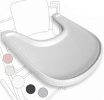 Load image into Gallery viewer, High Chair Tray Compatible with Stokke Trip Trap Chair Matte White Ergonomic Curved Design BPA Free Easy to Assemble