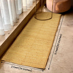 Load image into Gallery viewer, Jute Braided Runner Rug 2x5 ft Natural Handwoven Farmhouse Décor Ideal for Kitchens Bedrooms Hallways Entryways Indoor Spaces