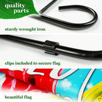 Load image into Gallery viewer, Combo Pack Garden Flag Stand Black 36x16 in and Garden Flag 12x18 in Watermelon