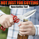 Load image into Gallery viewer, Heavy Duty Poultry Shears – Sharp Chicken Scissors with Non Slip Micro Serrated Blades Meat Cutting Scissors with Safety Lock – Multipurpose Kitchen Shears for Food Meat Fish Bone & Food Prep