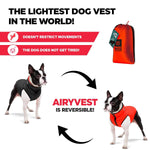 Load image into Gallery viewer, Lightweight Reversible Red Winter Dog Coat Size XS Chest 13 in Warm Jacket