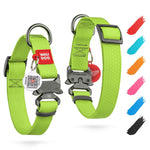Load image into Gallery viewer, Waterproof Dog Collar Adjustable Dog Collar for Large Dogs Small and Medium Dogs Heavy Duty Dog Collars with Durable Metal Clasp and QR Dog Tag Boy & Girl Dog Collars (Green)