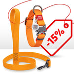 Load image into Gallery viewer, WAUDOG Waterproof Dog Collar Adjustable Dog Collar for Large Dogs Small and Medium Dogs Heavy Duty Dog Collars with Durable Metal Clasp and QR Dog Tag Boy & Girl Dog Collars (Orange)