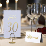 Load image into Gallery viewer, Gold Table Numbers 1 30 for Wedding Reception Gold Foil Table Number Cards 4x6 Inch with Head & Gift Table Restaurant Table Numbers Wedding Numbers for Tables Card Stock Wedding Table Numbers