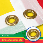 Load image into Gallery viewer, G128 5 Pack: Ethiopia (Ethiopian) Flag 3x5 feet Printed 150D Indoor/Outdoor, Vibrant Colors, Brass Grommets, Quality Polyester, Much Thicker More Durable Than 100D 75D Polyester