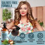 Load image into Gallery viewer, Rosemary Shampoo and Conditioner Set 16 Fl Oz Set of 2 Sulfate Free Formula with Mint Volumizing Products and Thickening Care for Thinning Hair Women and Men
