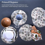 Load image into Gallery viewer, The Fine Living Co. Kiwi Printed Braided Cotton Placemats (Set of 6 13.5 Inches) Washable Anti Slip Heat Resistant Mats Boho Woven Round Table Mats for House Decor Kitchen and Dining