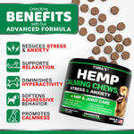 Load image into Gallery viewer, Hemp Calming Chews for Dogs Advanced Dog Calming Chews 170 Treats Anxiety Relief Treats Hemp Oil Separation Aid Stress Hip and Joint Supplement for Canine Health Support Beef Flavor