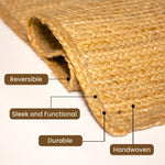 Load image into Gallery viewer, Jute Braided Runner Rug 2x5 ft Natural Handwoven Farmhouse Décor Ideal for Kitchens Bedrooms Hallways Entryways Indoor Spaces