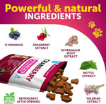 Load image into Gallery viewer, Dog UTI Treatment Cranberry Supplement Bladder Control 70 Soft Chews