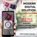 Load image into Gallery viewer, Pink Reflective Cotton Dog Collar for Small Dogs 914 inch Neck x 3/5 inch