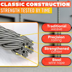 Load image into Gallery viewer, Garage Door Cable for 7 ft Door – 8 ft 6 in Long Heavy Duty 304 Steel Galvanized Cables (Pack of 2) Corrosion Resistant Rust Proof Wire Durable Smooth Operation Easy Installation Reliable