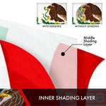 Load image into Gallery viewer, Mexico Mexican Flag 2x3FT 5Pack Doublesided Embroidered Polyester By G128