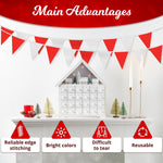 Load image into Gallery viewer, Triangle Banner Flags for Party Supplies 100ft White and Red Party Decorations Carnival Pennant Banner Flags on String