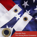 Load image into Gallery viewer, American USA US Flag 4x6 ft Deluxe Embroidered Stars Sewn Stripes Brass Grommets