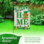 Load image into Gallery viewer, Garden Flag Home St. Patrick's Day Gnome with Green Heart 12x18 Blockout Fabric