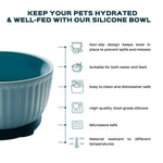 Load image into Gallery viewer, Cat Bowls with Suction Cup 400ml with Silicone Lid — Elevated Silicone Pet Dish with Non Slip Bottom for Dry Food Wet Food and Water — Silicone Water Bowl for Small Dog Rabbit Kittens (Ivory)