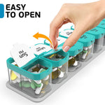 Load image into Gallery viewer, Extra Large Weekly Pill Organizer XL Daily Pill Box 7 Day Am Pm Pill Case