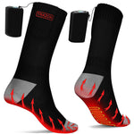 Load image into Gallery viewer, Heated Socks for Men Women L Size Rechargeable Electric Battery Thermal Hunting Fishing Camping Skiing Cycling Running Washable Ergonomical with 4 Temp Modes 5V 5000mA