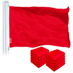 Load image into Gallery viewer, Solid Red Color Flag 3x5 Ft 10Pack Printed 150D Polyester By G128