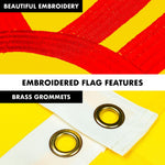 Load image into Gallery viewer, Combo Pack: 5 Ft Tangle Free Aluminum Spinning Flagpole (Silver) & New Mexico NM State Flag 2.5x4 Ft, ToughWeave Series Embroidered 300D Polyester Pole with Flag Included