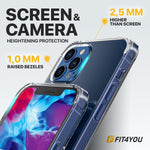 Load image into Gallery viewer, Crystal Clear Case for iPhоne 12 Pro Max – Thin Clear Protective Phone Cover with Slim TPU Back Shockproof Silicone Edges and Raised Bezels for Camera and Screen Protection