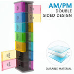 Load image into Gallery viewer, Extra Large Pill Organizer XXL Pill Box 7 Day Weekly Pill Organizer with AM PM