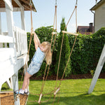 Load image into Gallery viewer, Rickety Bridge Rope Ladder Ninja Slack line Accessories Backyard Obstacle Course Accessories for Ninja Warrior Training Rope Bridge Skip for Kids