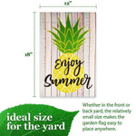 Load image into Gallery viewer, Garden Flag Enjoy Summer Pineapple 12x18 Inch Printed Blockout Polyester Summer