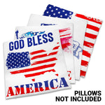 Load image into Gallery viewer, Patriotic Decoration Land of Free Waterproof Throw Pillow Covers 18x18 In Set