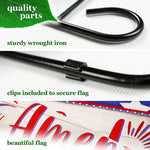 Load image into Gallery viewer, Combo Pack Garden Flag Stand Black 36x16 in and Garden Flag 12x18 in Patriotic