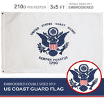 Load image into Gallery viewer, US Coast Guard Flag 210D Embroidered Polyester 3x5 Ft Double Sided 3ply