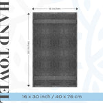 Load image into Gallery viewer, Luxury Hand Towels for Bathroom Hotel Kitchen 16x30 In Set Set of 6 Dark Gray