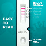 Load image into Gallery viewer, 1 Pack WELLlife COVID19/Influenza A&B at Home Self Test FDA Authorized EasytoUse OTC Flu & Covid Home Test, Fast 10Min Results with NonInvasive Nasal Swab