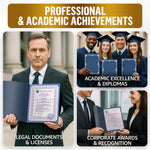 Load image into Gallery viewer, 50 Pack Premium Blue Certificate Holders 8.5 x 11 inch Heavyweight 300gsm Cardstock Diploma Holder & Certificate Folder Award Certificate Folders for Graduation with Silver Foil Diploma Cover
