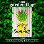 Load image into Gallery viewer, Garden Flag Enjoy Summer Pineapple 12x18 Inch Printed Blockout Polyester Summer