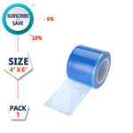 Load image into Gallery viewer, Universal Barrier Film 4x6 inch Roll of 1200 Disposable Adhesive Blue Tape w Box