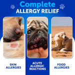 Load image into Gallery viewer, Dog Allergy Relief Chews Itching Skin Relief for Dogs Fish Oil Omega 3 Seasonal Allergies Pills Skin & Coat Anti Itch Hot Spots Treatment Canine Immune Health Supplement 70 Soft Treats