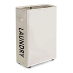 Load image into Gallery viewer, 52L Large Slim Rolling On Wheels Laundry Hamper Tall Dirty Clothes Storage Basket Standable Corner Handy Bin Hamper Basket 15×8×22 (22 Inches Printed Beige)