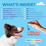 Load image into Gallery viewer, 12 in 1 Dog Multivitamin 120 Soft Treats Glucosamine Joint Support Gut Digestive Enzymes & Probiotics Cranberry Urinary Health & Vitamins for Energy Skin Coat Liver & Immune Aid Dog Vitamins