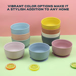 Load image into Gallery viewer, Cat Bowls with Suction Cup 400ml with Silicone Lid — Elevated Silicone Pet Dish with Non Slip Bottom for Dry Food Wet Food and Water — Silicone Water Bowl for Small Dog Rabbit Kittens (Ivory)