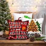Load image into Gallery viewer, G128 Christmas Decoration Farmhouse Pine Spruce Waterproof Throw Pillow Covers 18 x 18 in Set of 4, Beautiful Cushion Covers for Christmas Sofa Couch Decoration